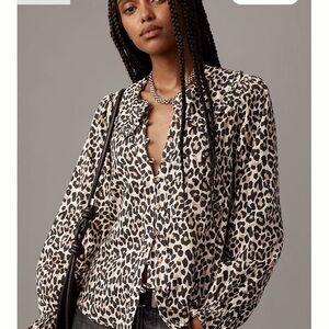 Pilcro Animal Print Top